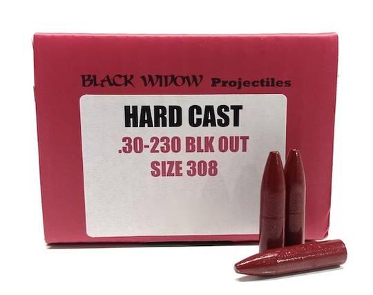 Black Widow Projectiles .30cal 230gr RNFB .308" x100